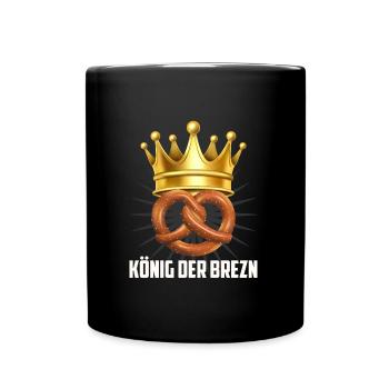Bretzel König Bretzel Brezn Bayern - Tasse einfarbig - Schwarz - Vorne