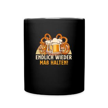Enfin garder la modération Boire de la bière - Mug uni - noir - Devant