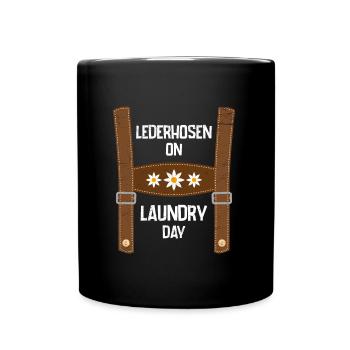 Today without lederhosen Replacement costume men - Full Colour Mug - black - Front