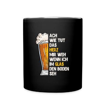 Drôle de dicton de bière pour les buveurs de bière Bavière - Mug uni - noir - Devant