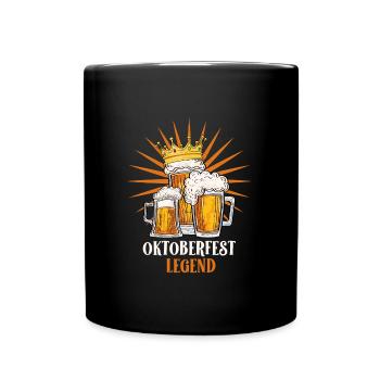 King Legende Biertrinker - Tasse einfarbig - Schwarz - Vorne