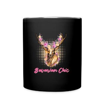 Dirndl Replacement BAVARIAN CHIC Funny Munich - Full Colour Mug - black - Front