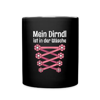 Today without Dirndl Replacement Dirndl Women - Full Colour Mug - black - Front