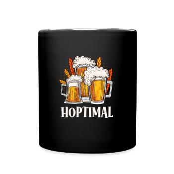 Hoptimal - Tasse einfarbig - Schwarz - Vorne