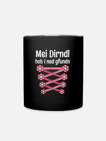 Dirndl nicht gefunden Ersatz Dirndl - Tasse einfarbig - Schwarz