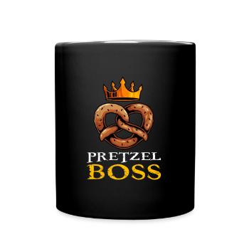 Pretzel Brezel König Bayrisches Brezel - Tasse einfarbig - Schwarz - Vorne