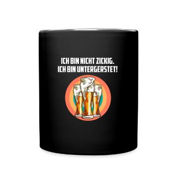 Nicht nur untergersted Bier Spruch - Tasse einfarbig - Schwarz - Vorne