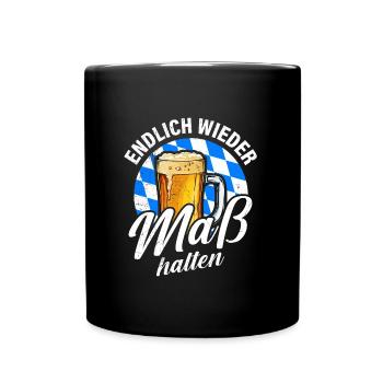 Finally moderation again Bavaria slogan - Full Colour Mug - black - Front