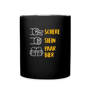  Biertrinker Bayern - Tasse einfarbig - Schwarz - Vorne