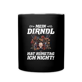 Aujourd’hui sans Dirndl Remplacement Dirndl Femmes - Mug uni - noir - Devant