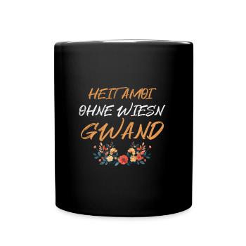 Aujourd’hui sans Dirndl Remplacement Dirndl Femmes - Mug uni - noir - Devant