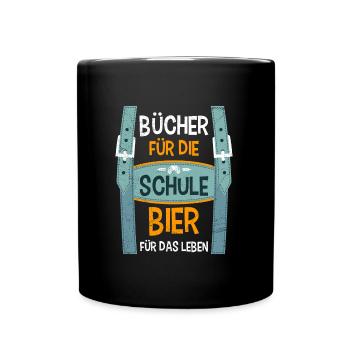 Livres pour l’école Bière pour la vie - Mug uni - noir - Devant