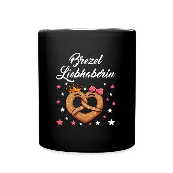 Pretzel Queen Brezel Königin Bayrische Frau - Tasse einfarbig - Schwarz - Vorne