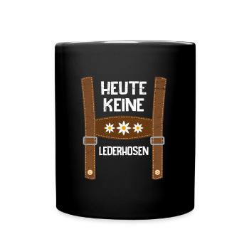 Today without lederhosen Replacement costume men - Full Colour Mug - black - Front