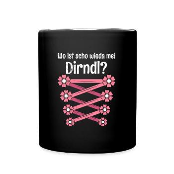Today without Dirndl Replacement Dirndl Women - Full Colour Mug - black - Front