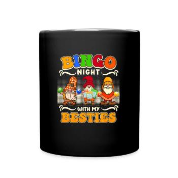 SOIRÉE BINGO AVEC MES MEILLEURS AMIS Bingo amusant - Mug uni - noir - Devant