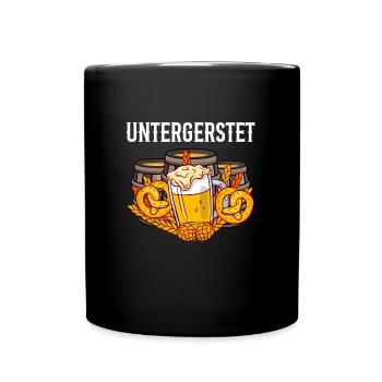 Biertrinker untergersted Bierbrauer - Tasse einfarbig - Schwarz - Vorne
