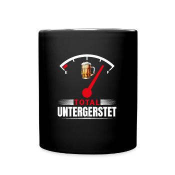 Munich Folk Festival TOTAL UNTERGERSTET Funny - Full Colour Mug - black - Front