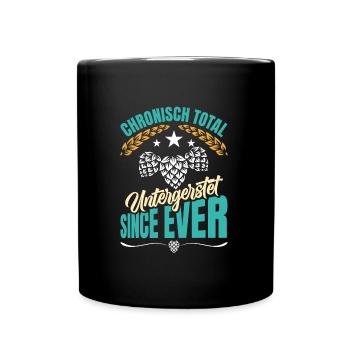 Munich Folk Festival CHRONICALLY TOTALLY UNDERMATED - Full Colour Mug - black - Front