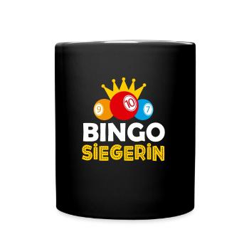 Bingo Granny BINGO WINNER Funny Bingo Player - Full Colour Mug - black - Front
