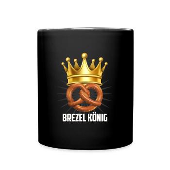 Bretzel König Bretzel Brezn Bayern - Tasse einfarbig - Schwarz - Vorne
