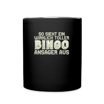 Bingospieler SO SIEHT EIN RICHTIG TOLLER BINGO - Tasse einfarbig - Schwarz - Vorne