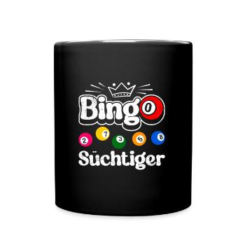 BINGO ADDICT Funny Bingo Player Bingo - Full Colour Mug - black - Front