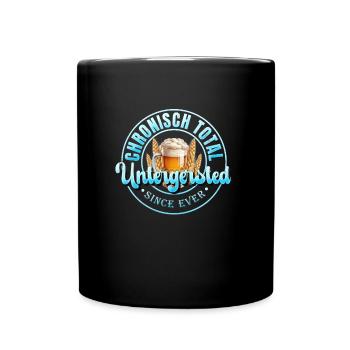 Munich Folk Festival CHRONICALLY TOTALLY UNTERGERSTED - Full Colour Mug - black - Front