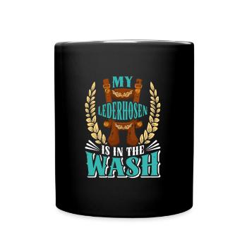 Munich folk festival MY LEDERHOSEN IS IN THE WASH - Full Colour Mug - black - Front