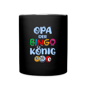 GRAND-PÈRE LE ROI DU BINGO Joueur de bingo amusant - Mug uni - noir - Devant