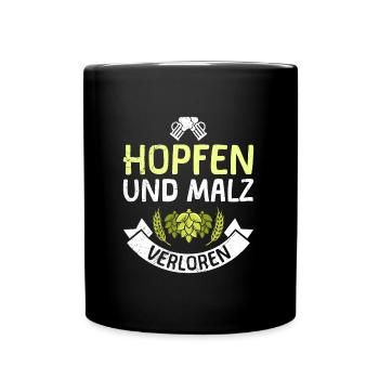 Hops and Malt Lost Brewer Beer - Full Colour Mug - black - Front