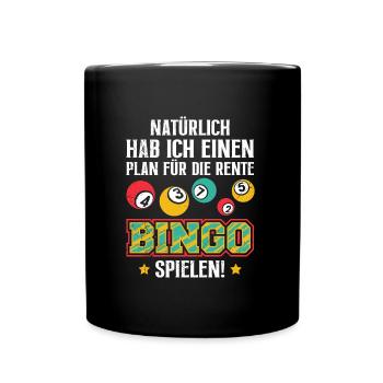 Bingo BIEN SÛR QUE J’AI UN PLAN POUR LA RETRAITE - Mug uni - noir - Devant