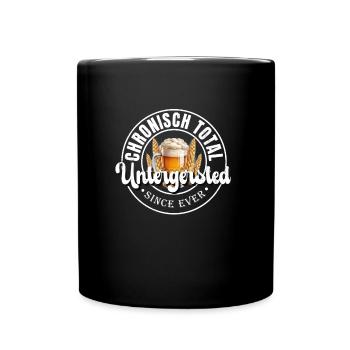 Munich Folk Festival CHRONICALLY TOTALLY UNTERGERSTED - Full Colour Mug - black - Front