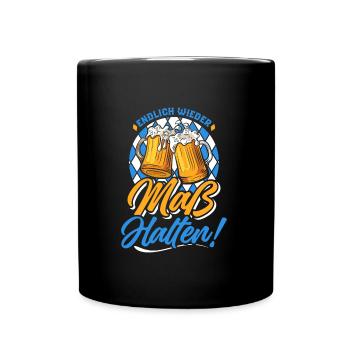 Munich Folk Festival MEASURE Funny Men - Full Colour Mug - black - Front