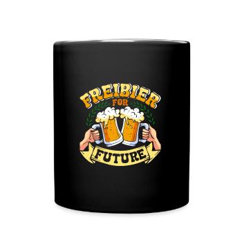 Münchner Volksfest FREIBIER FUTURE Lustiges - Tasse einfarbig - Schwarz - Vorne