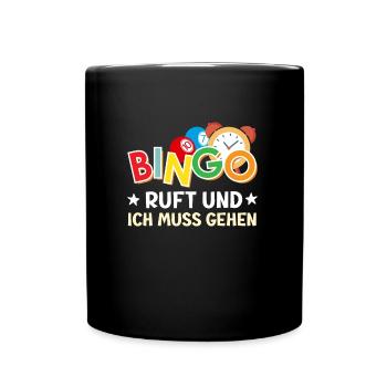BINGO CALLS AND I MUST TO GO Amateurs de bingo - Mug uni - noir - Devant