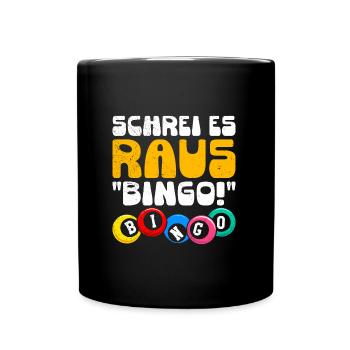 Bingo Players SHOUT IT OUT BINGO! Fun Bingo - Full Colour Mug - black - Front