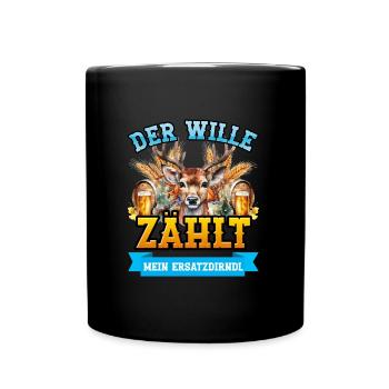 Munich Folk Festival THE WILL COUNTS MY - Full Colour Mug - black - Front