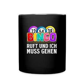 BINGO CALLS AND I MUST TO GO Amateurs de bingo - Mug uni - noir - Devant