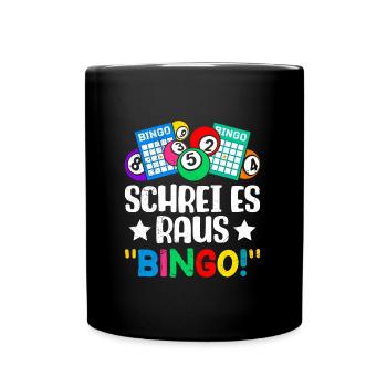 Bingo Players SHOUT IT OUT BINGO! Fun Bingo - Full Colour Mug - black - Front