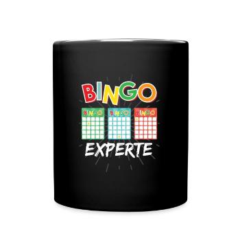 Bingo Player BINGO EXPERT Fun Bingo Game - Full Colour Mug - black - Front