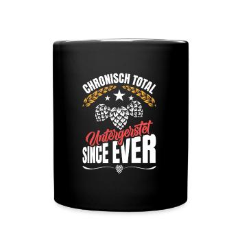 Munich Folk Festival CHRONICALLY TOTALLY UNDERMATED - Full Colour Mug - black - Front