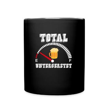 Munich Folk Festival TOTAL UNTERGERSTET Funny - Full Colour Mug - black - Front