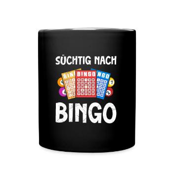 Bingo Players ADDICTED TO BINGO Fun Bingo - Full Colour Mug - black - Front