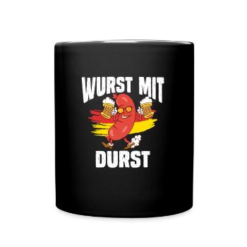 Munich Folk Festival WURST MIT DURST Lustiges - Full Colour Mug - black - Front