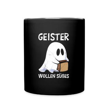 Halloween GHOSTS WANT SWEET Funny Kids - Mug uni - noir - Devant