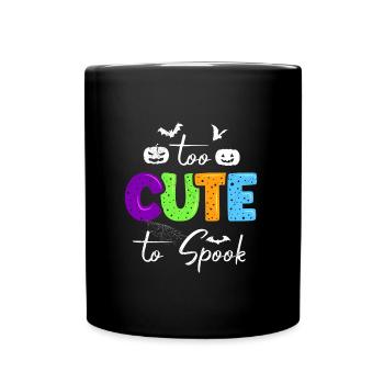 Halloween Kostüm Kinder TOO CUTE TO SPOOK - Tasse einfarbig - Schwarz - Vorne