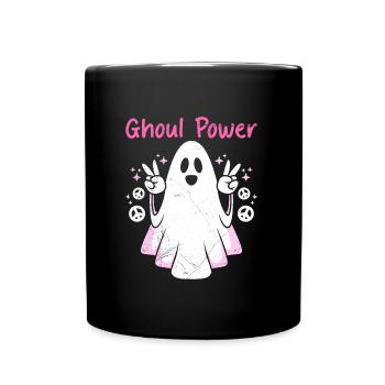 Halloween Costume Kids GHOST POWER Girls - Full Colour Mug - black - Front
