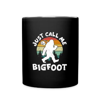 Halloween Party NENN MICH EINFACH BIGFOOT Vintage - Tasse einfarbig - Schwarz - Vorne