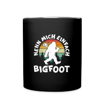 Halloween Party NENN MICH EINFACH BIGFOOT Vintage - Tasse einfarbig - Schwarz - Vorne